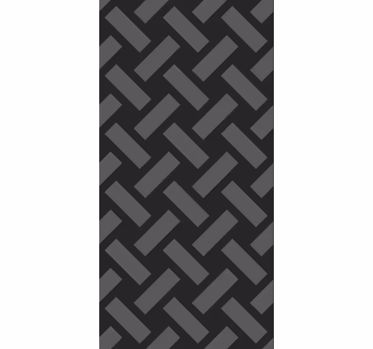 Carta da parati sala da pranzo motivo geometrico nero - TenStickers