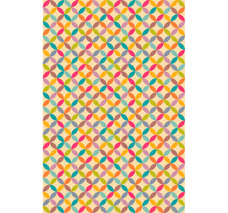 Carta da parati sala da pranzo geometrica colorata - TenStickers
