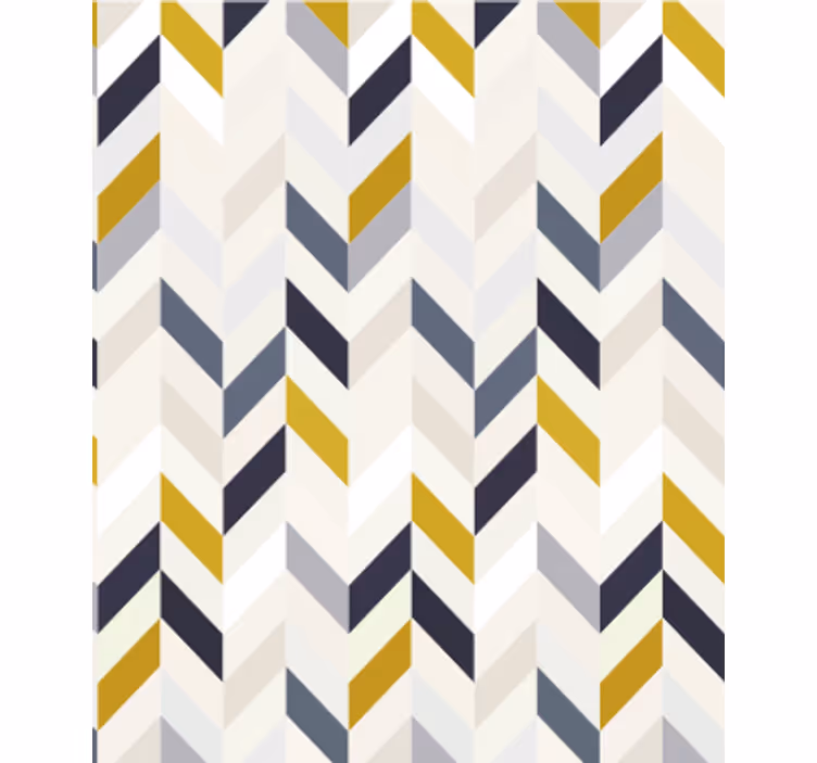 Carta da parati sala da pranzo motivo zigzag chevron - TenStickers