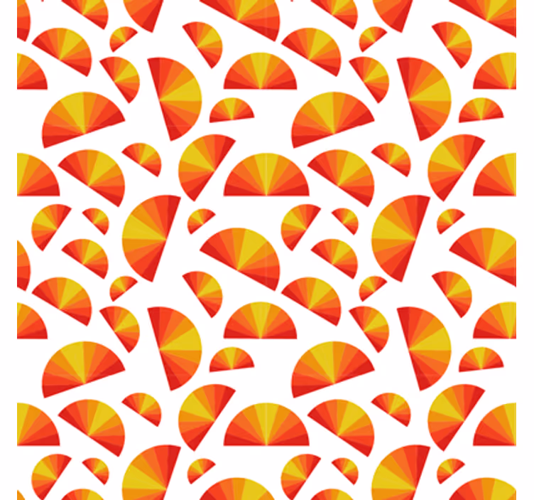 Carta da parati geometrica a motivi circolari - TenStickers