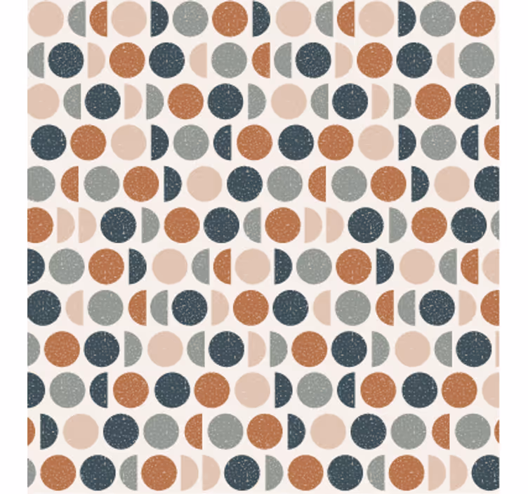 Carta da parati geometrica a pois retro - TenStickers