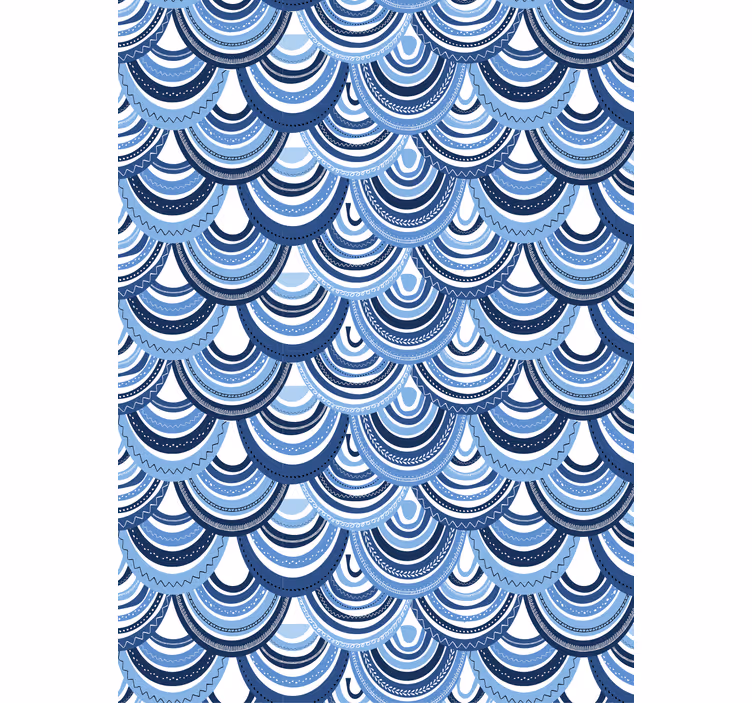 Carta da parati geometrica a onde - TenStickers