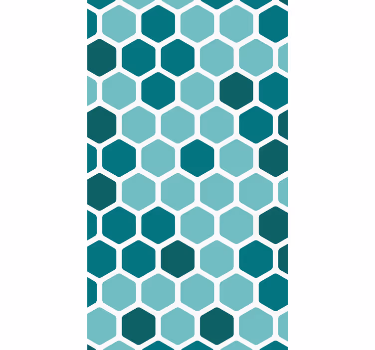 Carta da parati geometrica motivo a nido d'ape verde - TenStickers