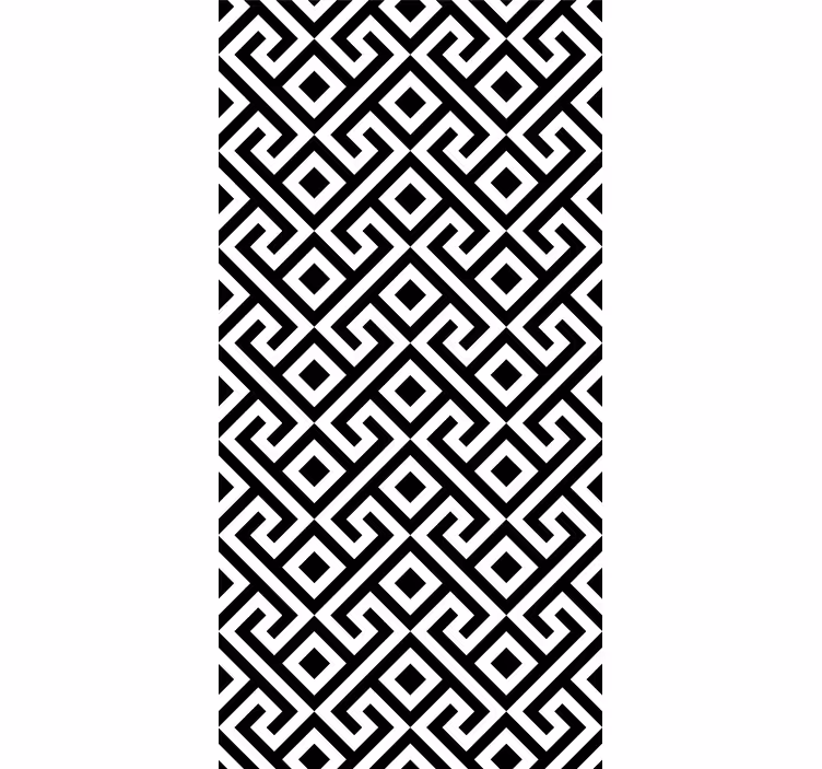 Carta da parati geometrica motivo audace bianco e nero - TenStickers