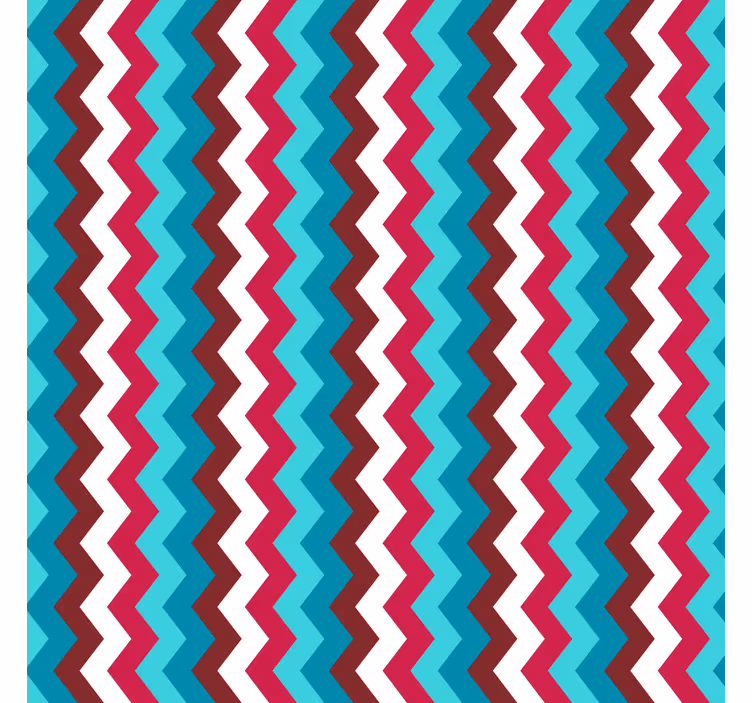 Carta da parati geometrica motivo onda zigzag - TenStickers