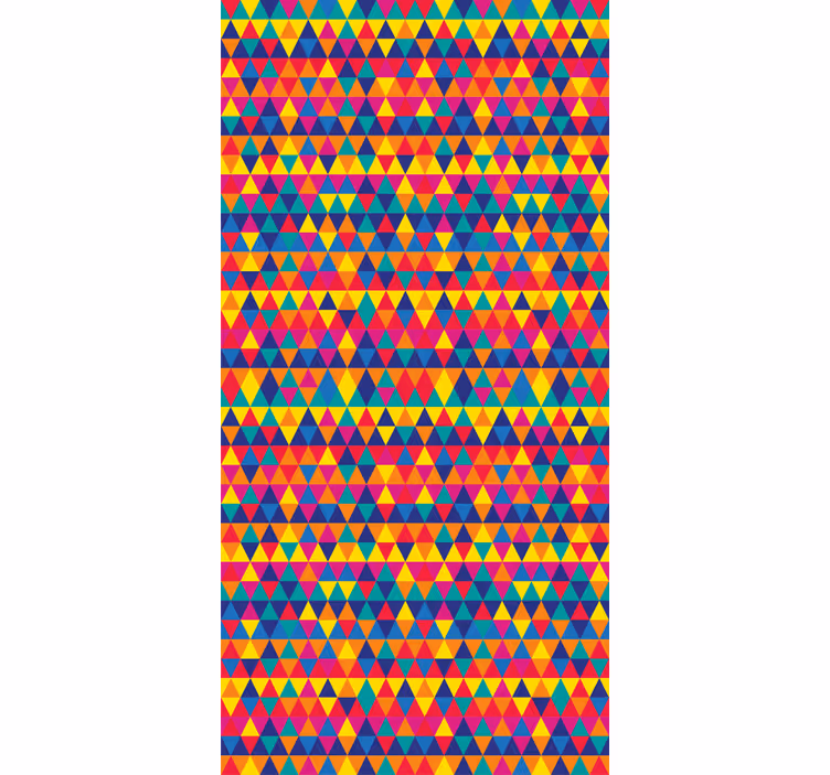 Carta da parati geometrica motivo triangoli colorati - TenStickers