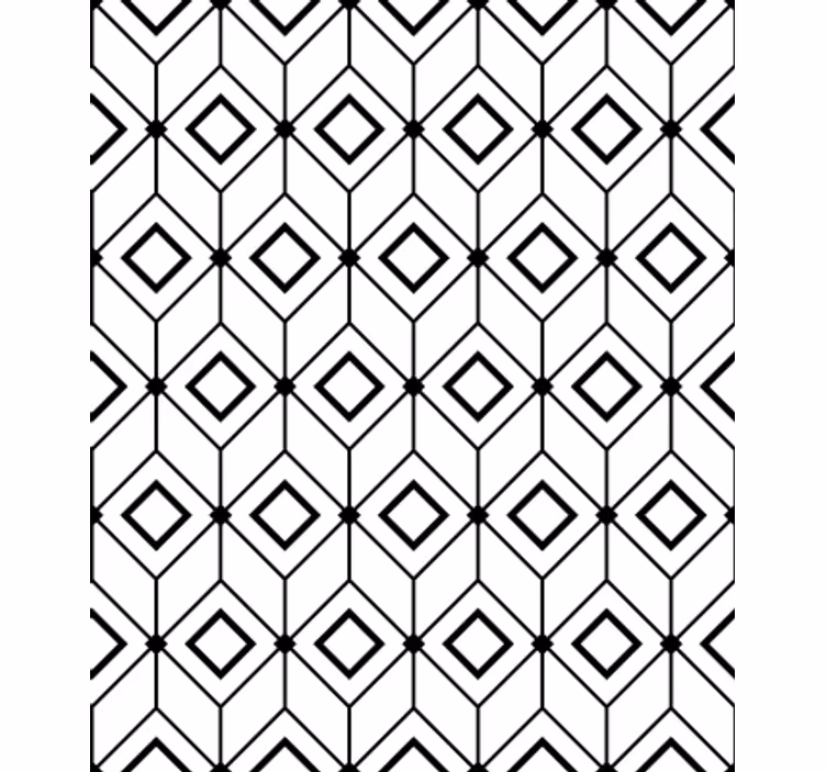 Carta da parati geometrica elementi a rombo moderni - TenStickers