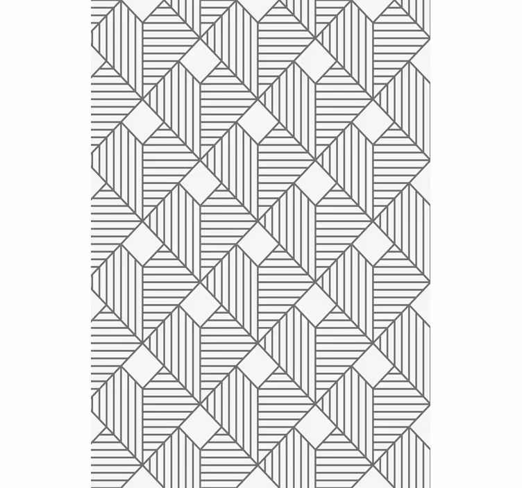 Carta da parati geometrica stile grigio a motivi - TenStickers