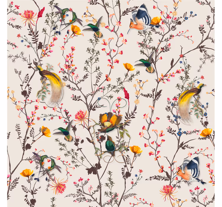 Carta da parati natura design floreale naturalistico - TenStickers