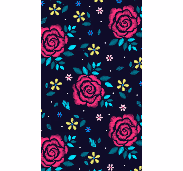 Carta da parati natura rose scure - TenStickers