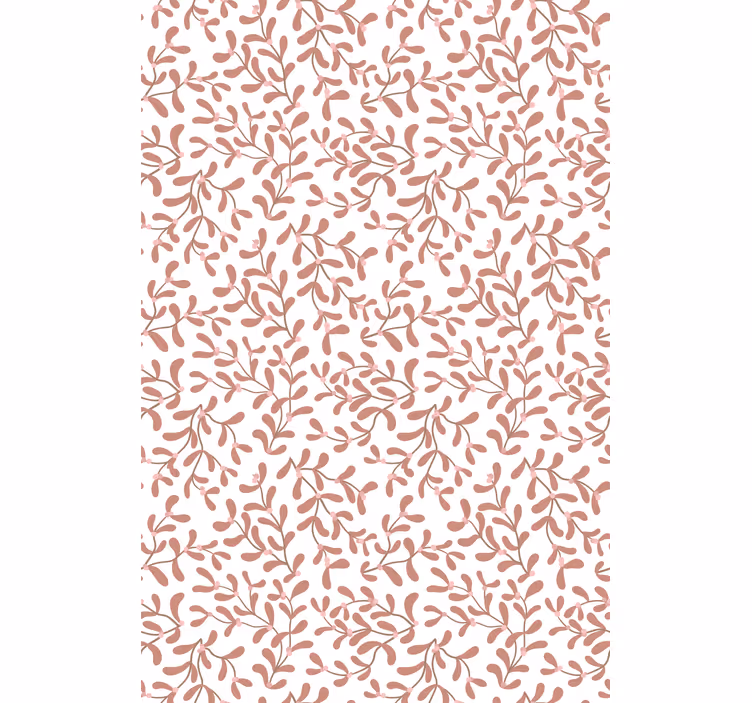 Carta da parati natura motivo foglie piccole terracotta - TenStickers