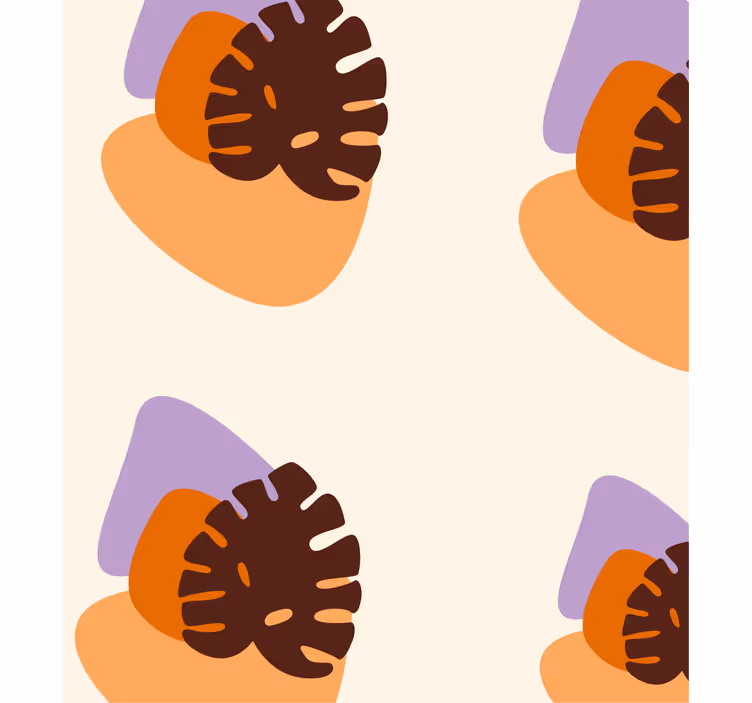 Carta da parati natura foglie colorate - TenStickers