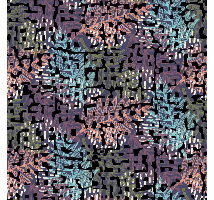 Carta da parati natura motivo foglie colorate - TenStickers