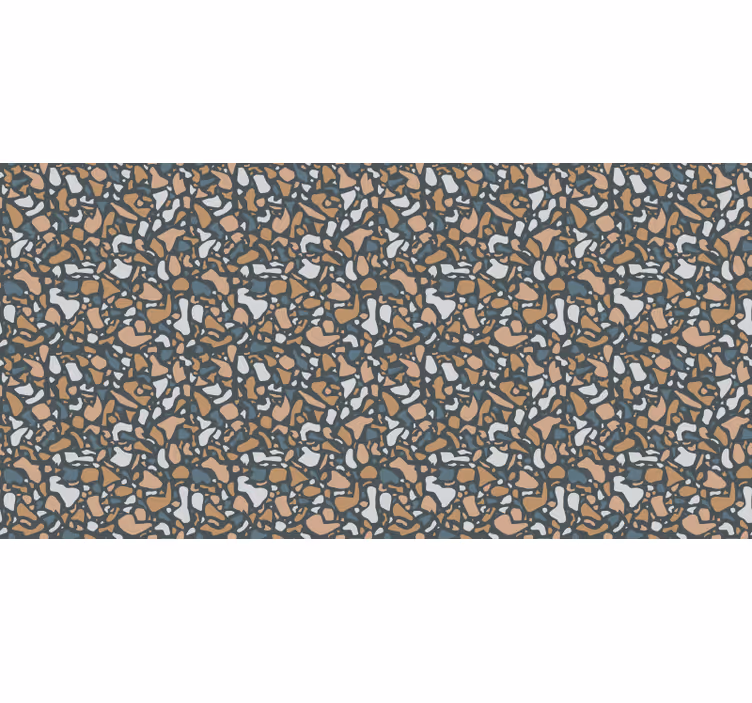 Carta da parati moderna texture terrazzo marrone e blu - TenStickers