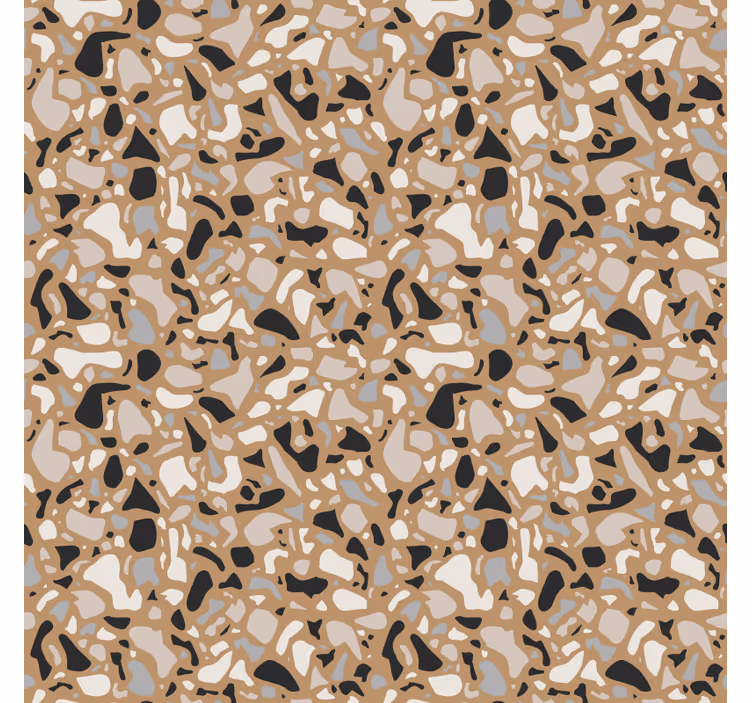 Carta da parati moderna texture terrazzo marrone classico - TenStickers