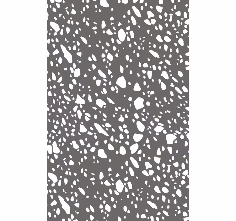 Carta da parati moderna texture terrazzo grigio e bianco - TenStickers