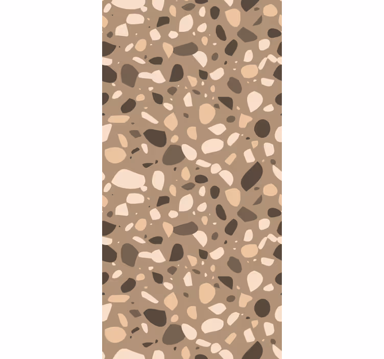 Carta da parati moderna texture terrazzo classico marrone - TenStickers