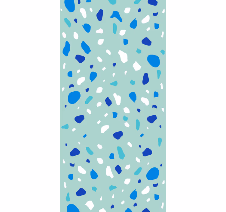 Carta da parati moderna texture toni blu terrazzo - TenStickers