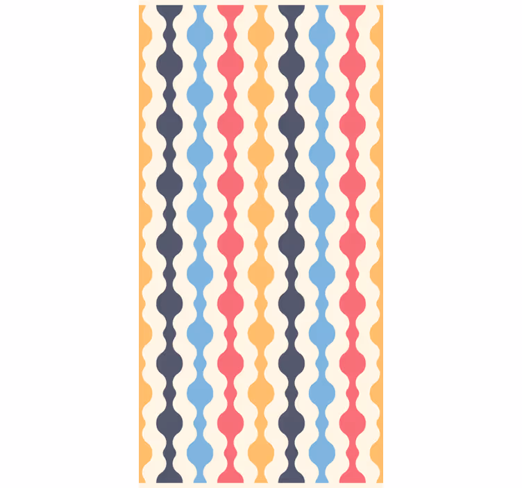 Carta da parati vintage linee retro colorate - TenStickers