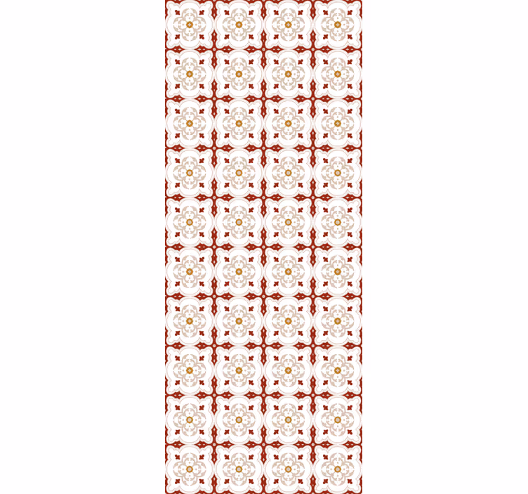 Carta da parati effetto piastrelle piastrelle rosse - TenStickers