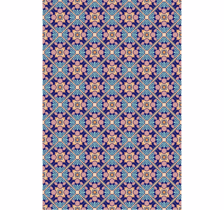 Carta da parati effetto piastrelle stile mediterraneo - TenStickers