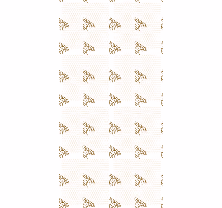 Carta da parati cameretta illustrazione elegante api - TenStickers