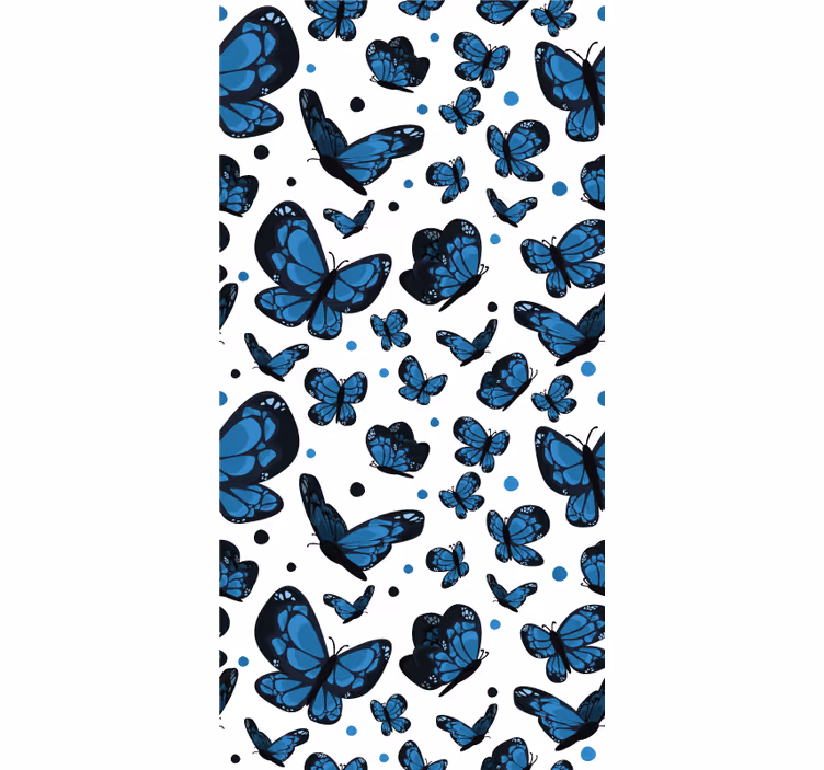 Carta da parati cameretta farfalle blu - TenStickers