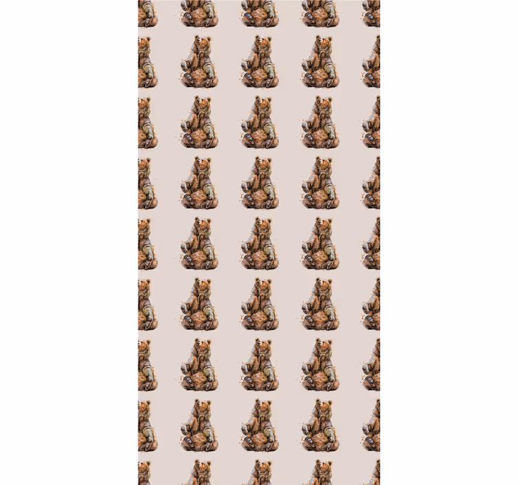 Carta da parati cameretta orso bruno - TenStickers