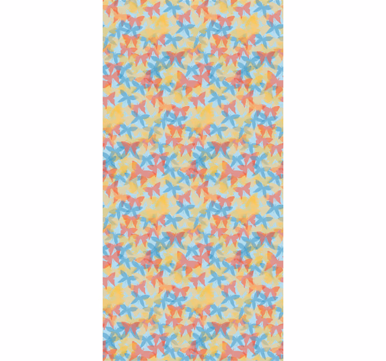Carta da parati cameretta arancione giallo e blu - TenStickers