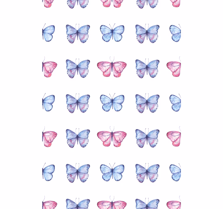 Carta da parati cameretta ali blu e rosa - TenStickers