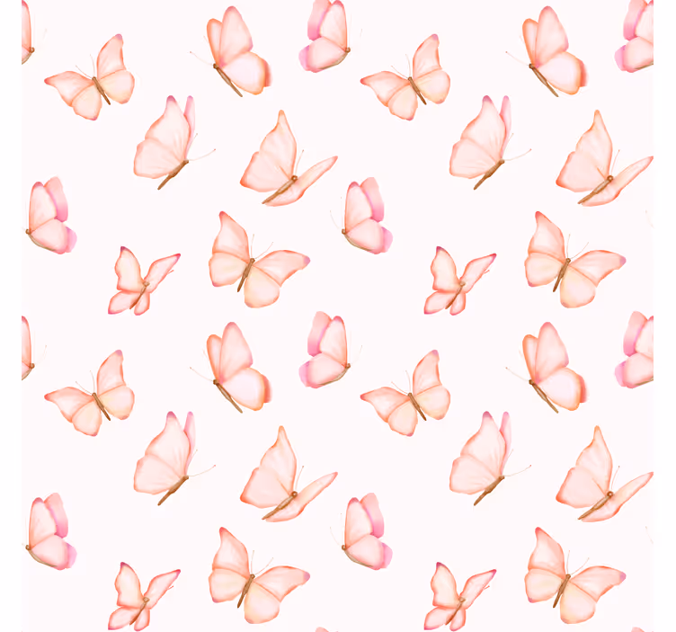 Carta da parati farfalle motivo rosa - TenStickers