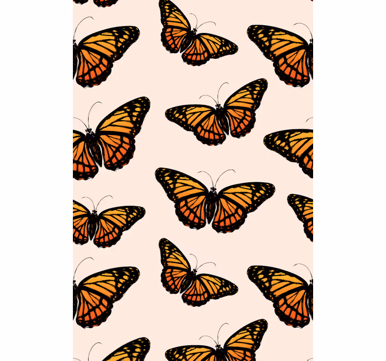 Carta da parati farfalle ali di monarca vintage - TenStickers
