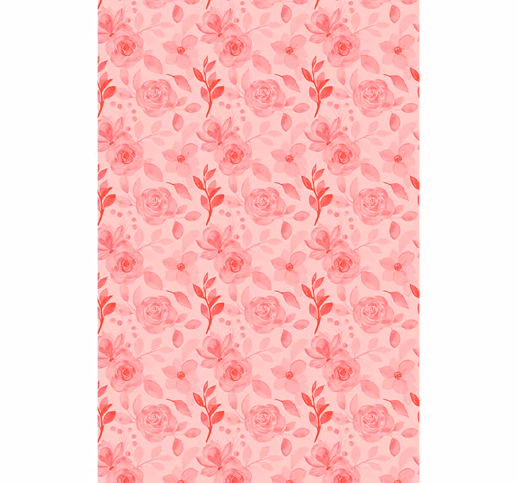 Carta da parati corridoio motivo rose romantiche - TenStickers