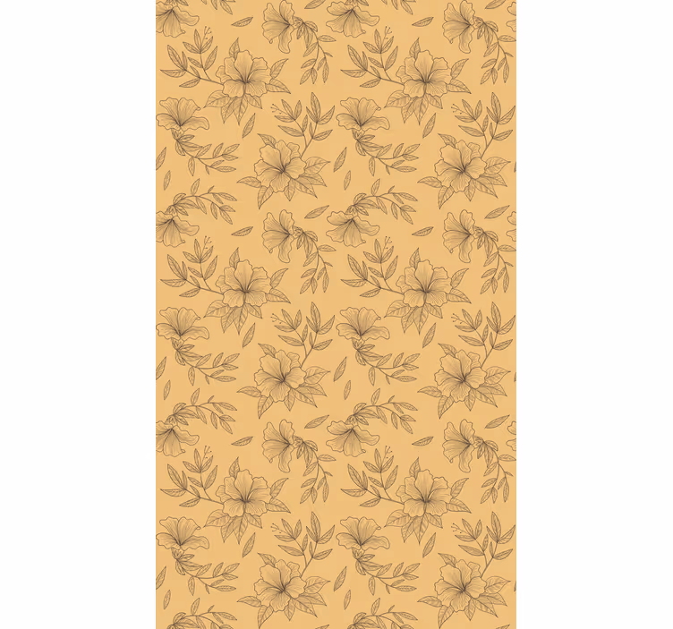 Carta da parati corridoio motivi stilizzati beige - TenStickers