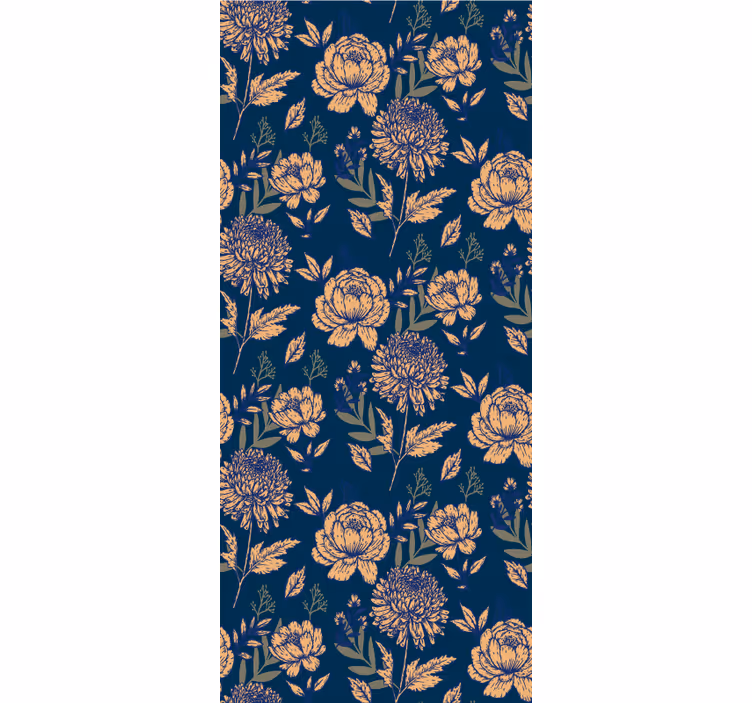 Carta da parati corridoio motivo elegante blu navy - TenStickers