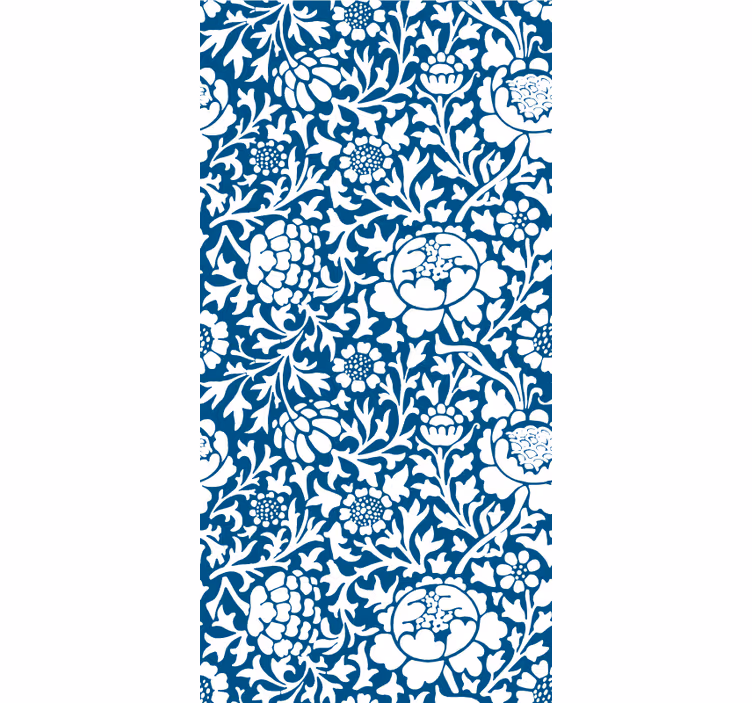 Carta da parati corridoio motivo vintage blu - TenStickers