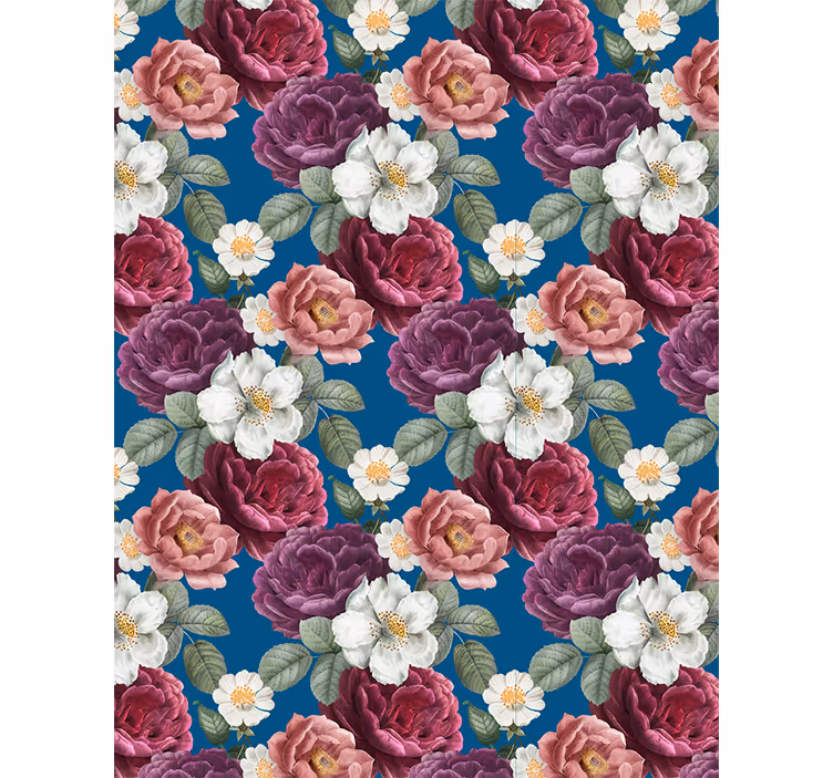 Carta da parati corridoio bouquet di rose vivaci - TenStickers