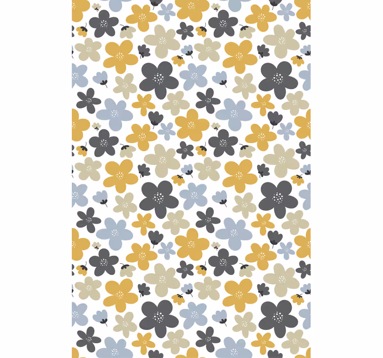 Carta da parati nordica fiori astratti pastello - TenStickers
