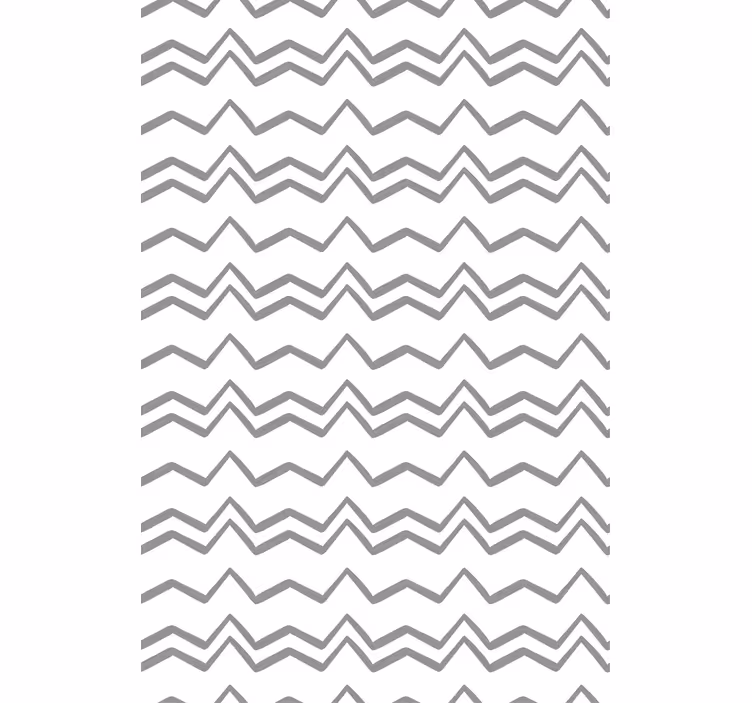 Carta da parati nordica motivo zig zag grigio irregolare - TenStickers