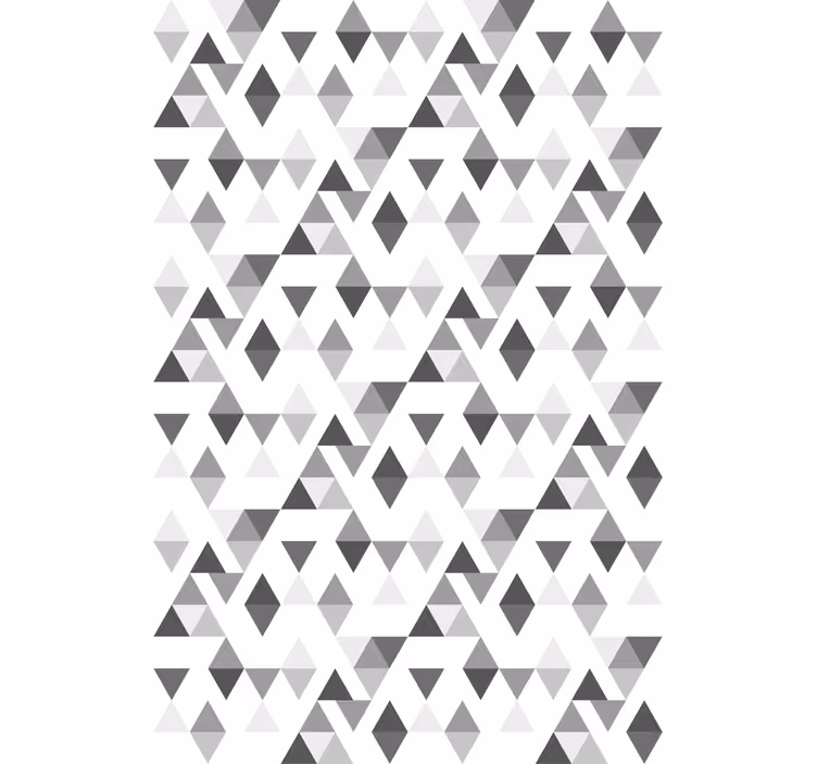 Carta da parati nordica motivo triangoli grigi e bianchi - TenStickers