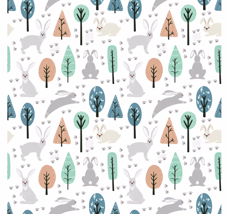 Carta da parati nordica fauna della foresta - TenStickers