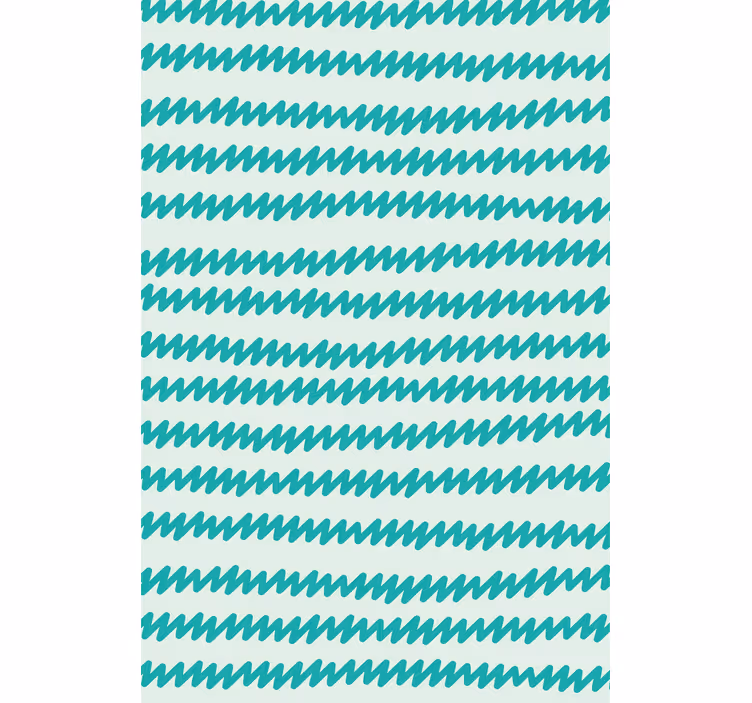 Carta da parati nordica zig zag azzurro e bianco - TenStickers