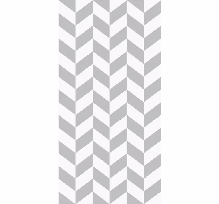 Carta da parati nordica motivo a zigzag grigio e bianco - TenStickers