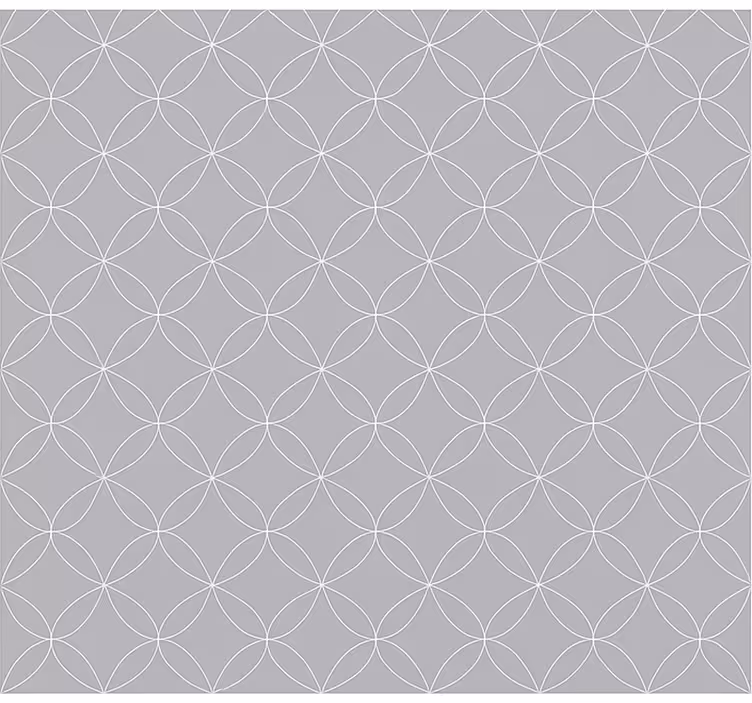 Carta da parati nordica fiori astratti geometrici grigi - TenStickers