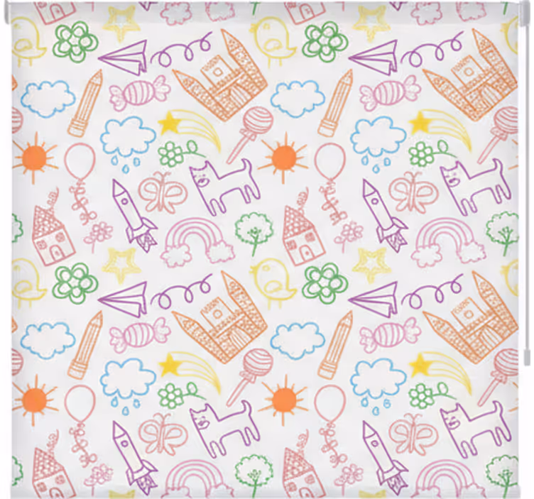 Carta da parati nordica stampa doodle giocosa - TenStickers