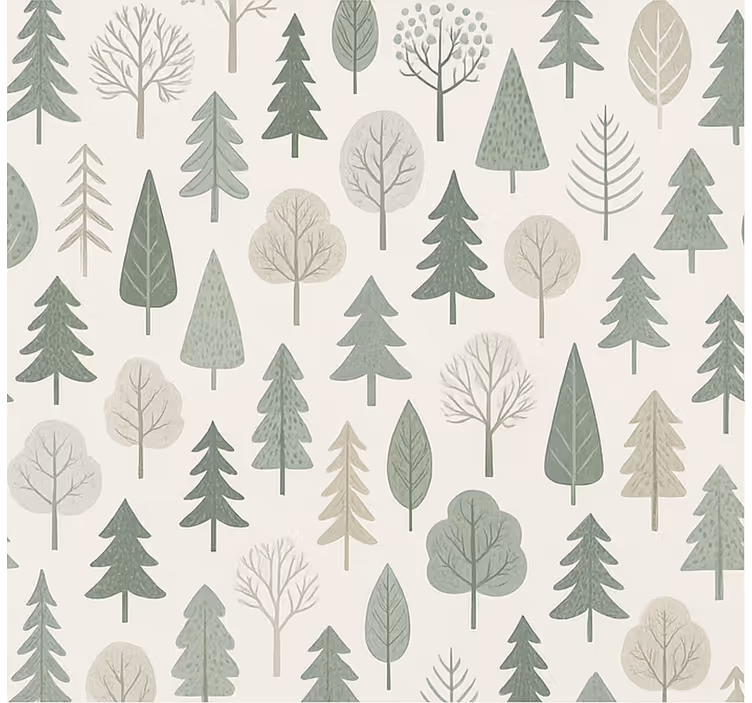 Carta da parati nordica foresta scandinava rilassante - TenStickers