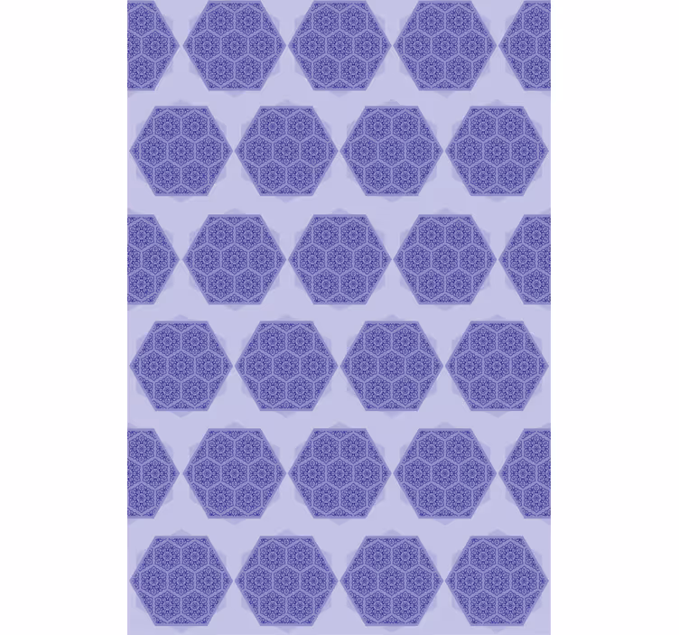 Carta da parati texture esagoni viola intricati - TenStickers