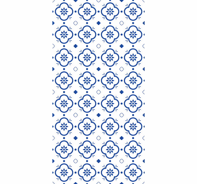 Carta da parati classica piastrelle blu - TenStickers