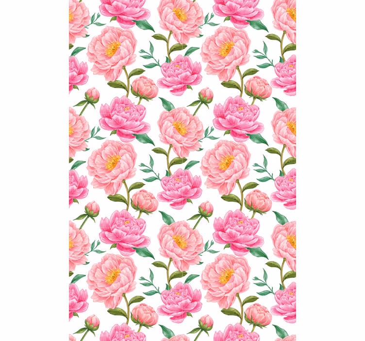 Carta da parati classica fiore rosa - TenStickers
