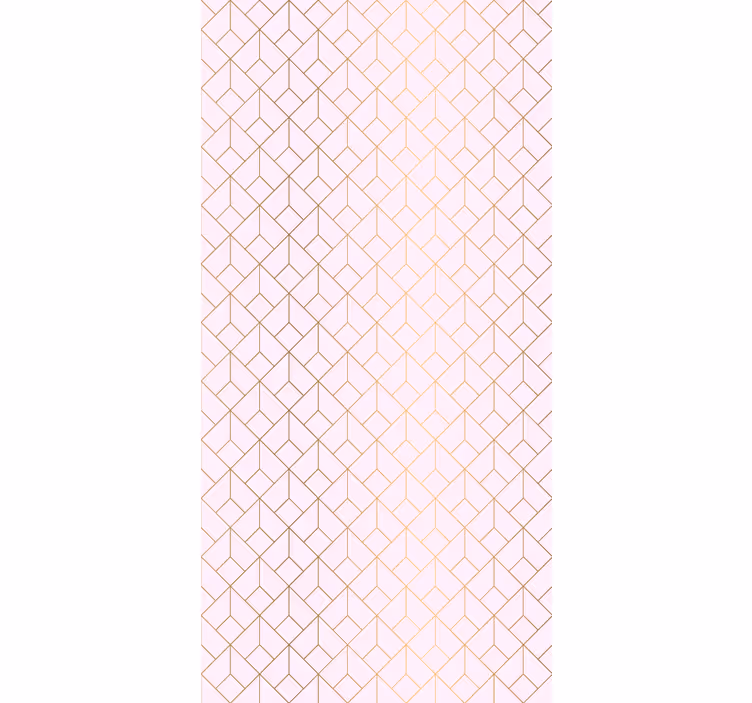 Carta da parati classica rosa con linee dorate - TenStickers